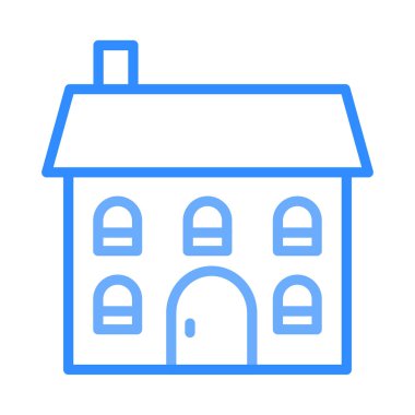 ev düz simgesi beyaz arka plan, vektör, illüstrasyon izole