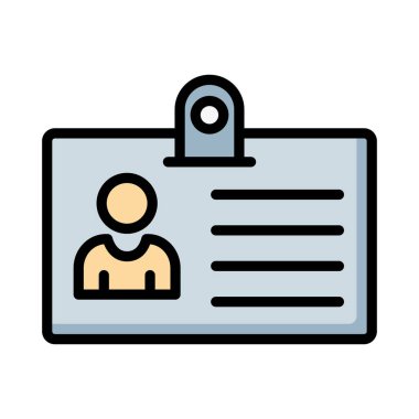 kimlik kartı kart vektör çizim 