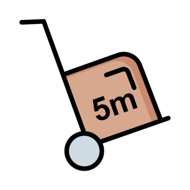 Dolly arabası kutusu vektör çizim 