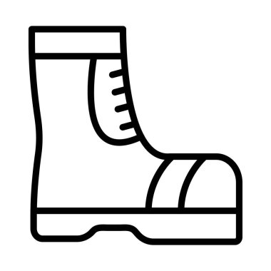 Beyaz arka plan, vektör, illüstrasyon izole koruyucu boot düz simgesi