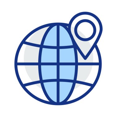 Dünya küresel vektör çizim Haritası 