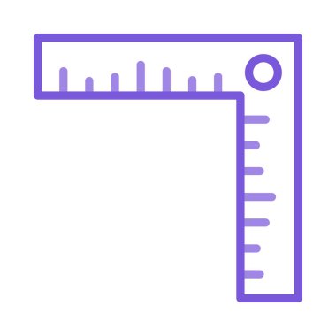 Cetvel ölçü birimi mimarisi vektör çizim 