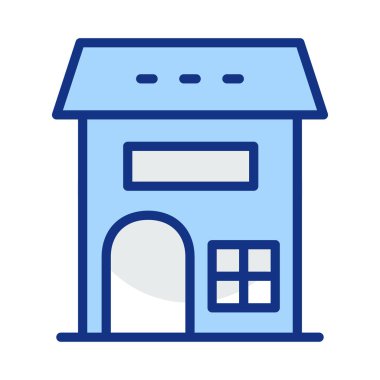 ev düz simgesi beyaz arka plan, vektör, illüstrasyon izole