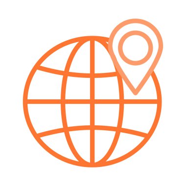 Dünya küresel vektör çizim Haritası 