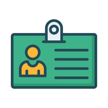 kimlik kartı kart vektör çizim 