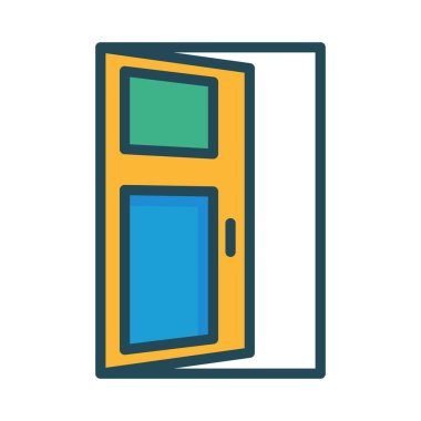 açık kapı girin vektör çizim 