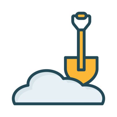 toprak spade inşaat vektör çizim 