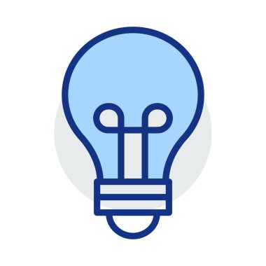 Beyaz arka plan, vektör, illüstrasyon izole ampul düz simgesi