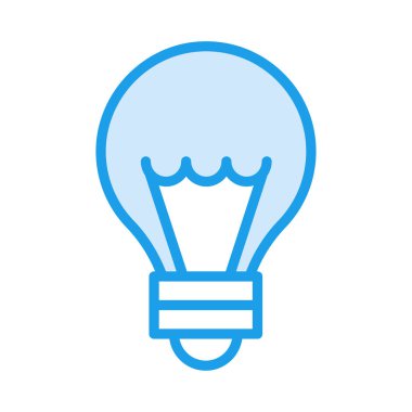 Beyaz arka plan, vektör, illüstrasyon izole ampul düz simgesi