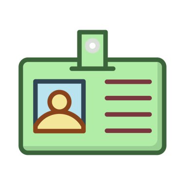 kimlik kartı kart vektör çizim 