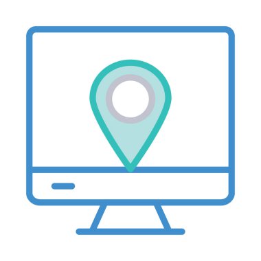 konumu online harita vektör çizim 