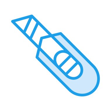 İnşaat kesici düz simgesi beyaz arka plan, vektör, illüstrasyon izole 