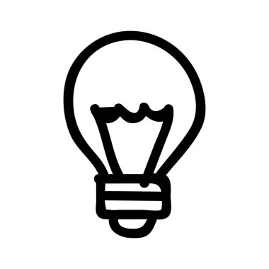 Beyaz arka plan, vektör, illüstrasyon izole ampul düz simgesi