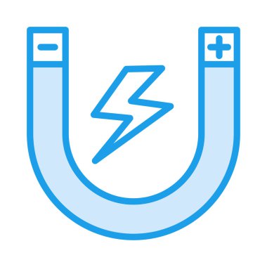 Beyaz arka plan, vektör, illüstrasyon izole mıknatıs düz simgesi