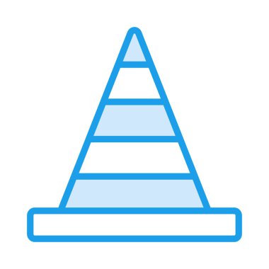 blok koni düz simgesi beyaz arka plan, vektör, illüstrasyon izole