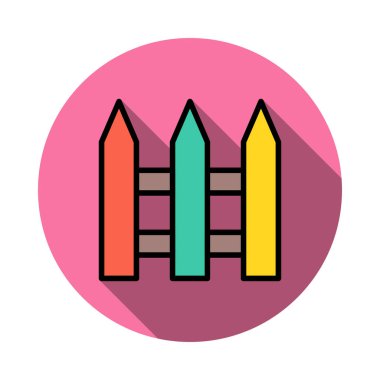 Beyaz arka plan, vektör, illüstrasyon izole çit düz simgesi