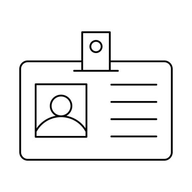 kimlik kartı kart vektör çizim 