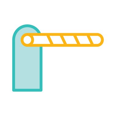 Beyaz arka plan, vektör, illüstrasyon izole barikat düz simgesi