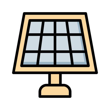 güneş paneli enerji vektör çizim 