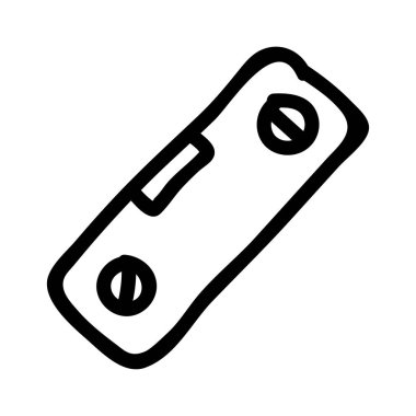 Beyaz arka plan, vektör, illüstrasyon izole inşaat seviyesi düz simgesi