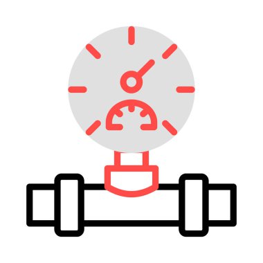 basınç boru hattı metre vektör çizim 