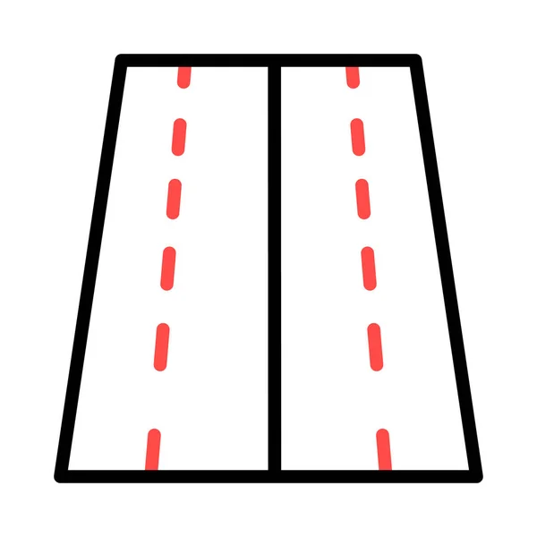 高速道路フラット アイコン白背景 ベクトル イラストに分離 — ストックベクタ