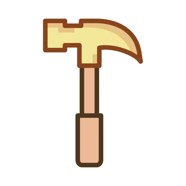 Hammer Reparatur Beheben Vektor Illustration — Stockvektor