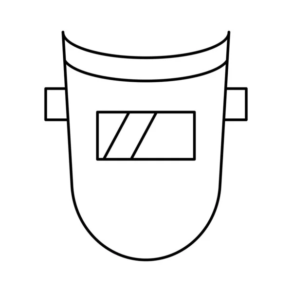 溶接保護マスク フラット アイコン白背景 ベクトル イラストに分離 — ストックベクタ