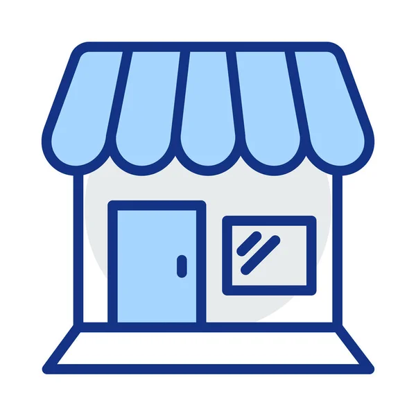 Winkel Shop Vectorillustratie Bouwen — Stockvector