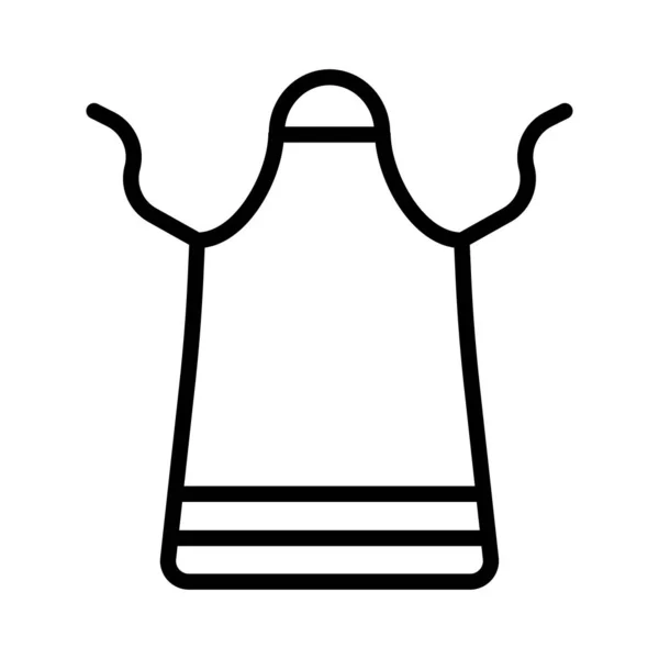 Кухонный Защитный Фартук Плоский Значок Изолирован Белом Фоне Вектор Иллюстрация — стоковый вектор