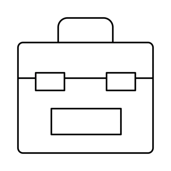 Boîte Outils Construction Icône Plate Isolée Sur Fond Blanc Vecteur — Image vectorielle