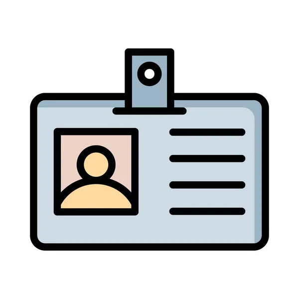 Illustration Vectorielle Carte Badge Identité — Image vectorielle