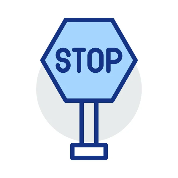 Stopp Block Board Vektor Illustration — Stockvektor
