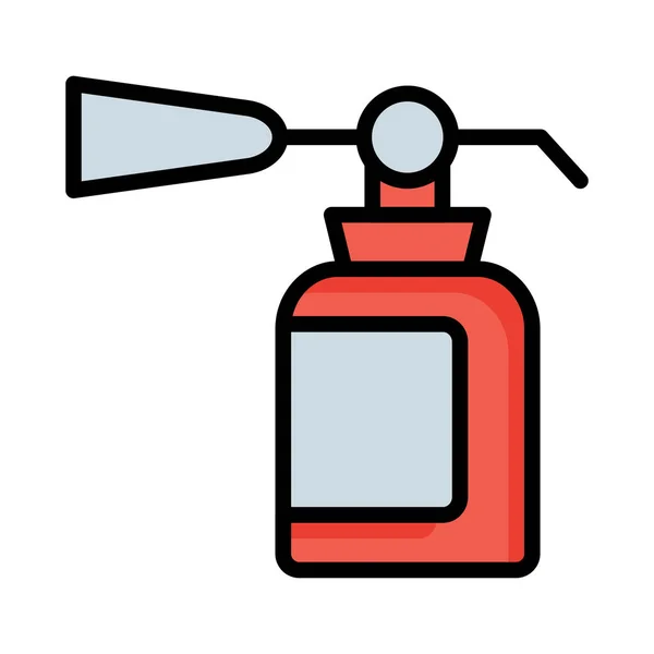 Fire Extinguisher Flat Icon Isolated White Background Vector Illustration — Stock Vector