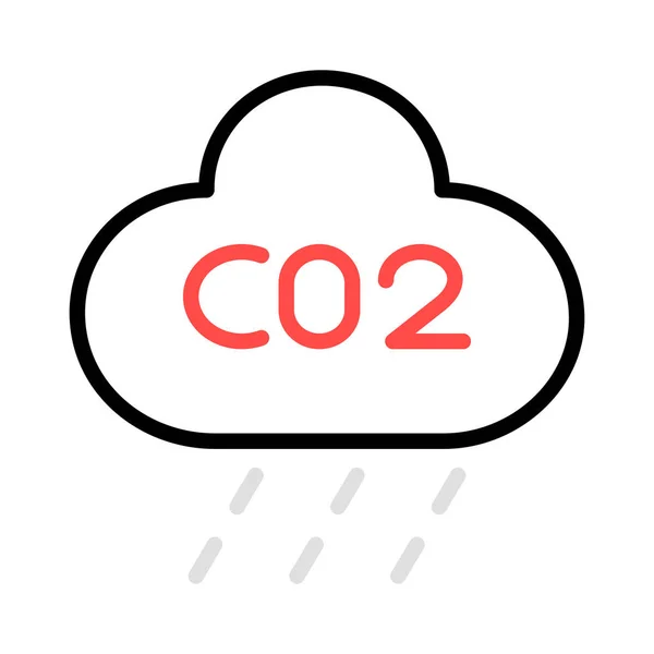 Co2 雨天気ベクトル図 — ストックベクタ