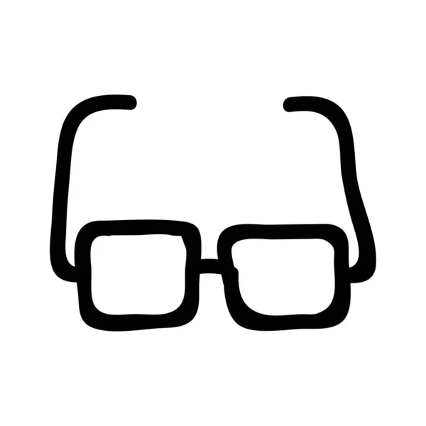 Beyaz Arka Plan Vektör Illüstrasyon Izole Gözlük Düz Simgesi — Stok Vektör