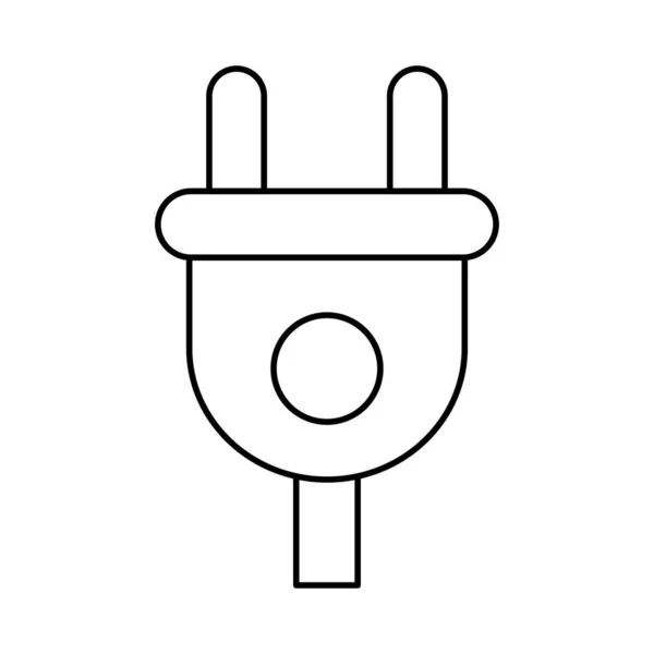 Stecker Flaches Symbol Isoliert Auf Weißem Hintergrund Vektor Illustration — Stockvektor