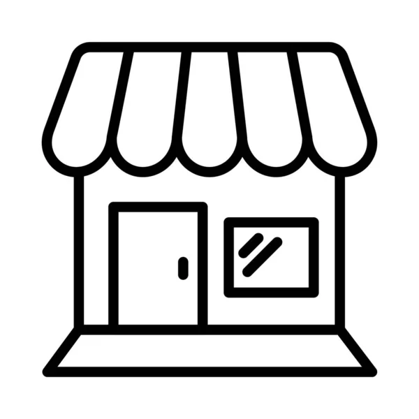 Winkel Shop Vectorillustratie Bouwen — Stockvector