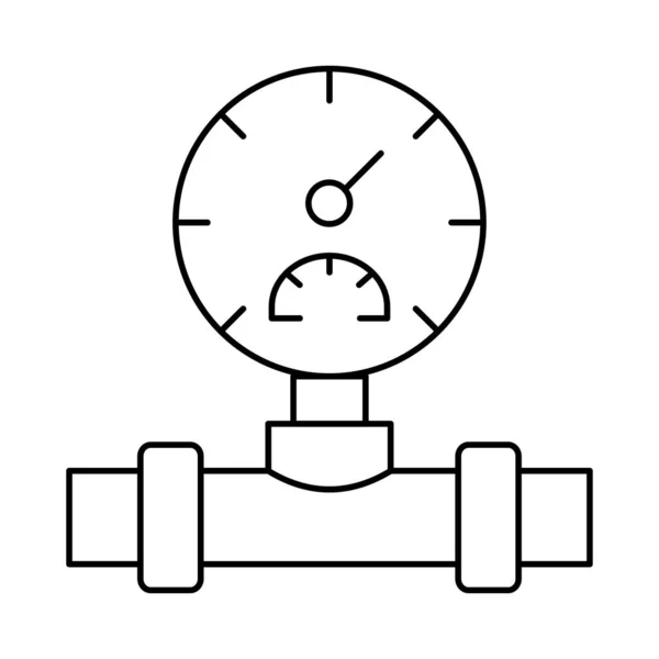 Pressure Pipeline Meter Vector Illustration — Stock Vector