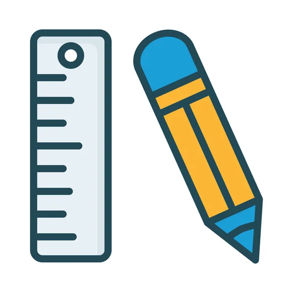 Ruler Architecture Measure Vector Illustration — Stock Vector