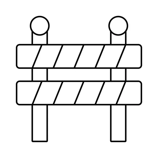 Baubarriere Flaches Symbol Isoliert Auf Weißem Hintergrund Vektor Illustration — Stockvektor