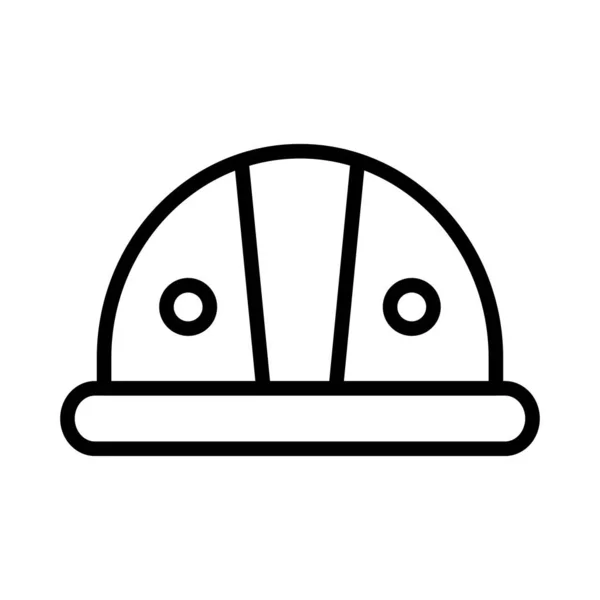 Защитный Шлем Плоский Значок Изолирован Белом Фоне Вектор Иллюстрация — стоковый вектор