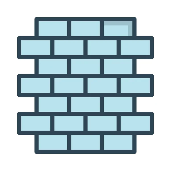 Brick Wall Construction Vector Illustration — Stock Vector