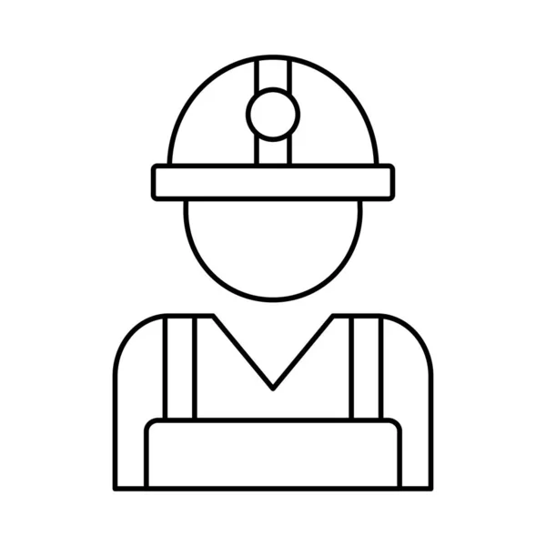 Stavební Inženýr Avatar Ploché Ikony Izolovaných Bílém Pozadí Vektor Ilustrace — Stockový vektor