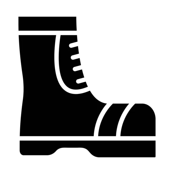 Προστατευτικές Μπότες Flat Εικονίδιο Απομονώνονται Λευκό Φόντο Διάνυσμα Εικονογράφηση — Διανυσματικό Αρχείο