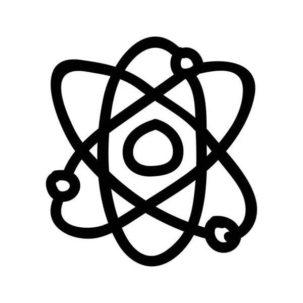 Icône Plate Atome Isolé Sur Fond Blanc Vecteur Illustration — Image vectorielle