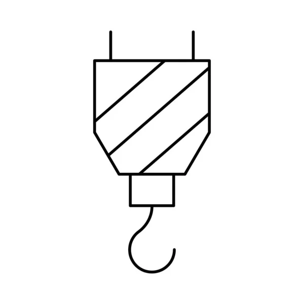 Illustration Vectorielle Leveur Grue Crochet — Image vectorielle