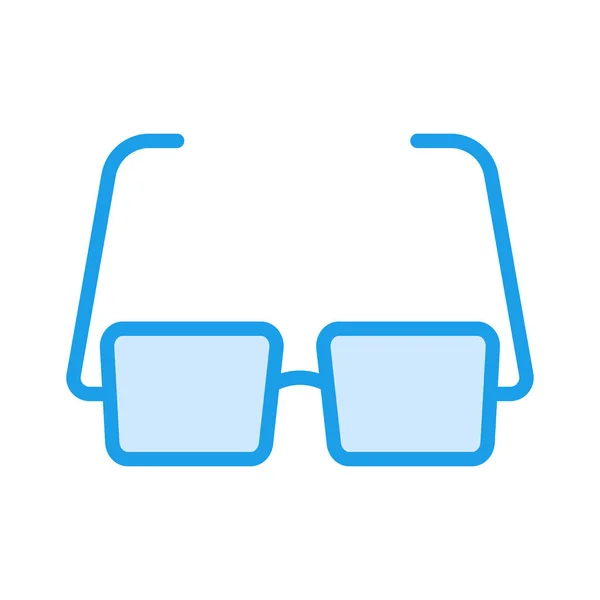 Óculos Ícone Plano Isolado Fundo Branco Vetor Ilustração — Vetor de Stock