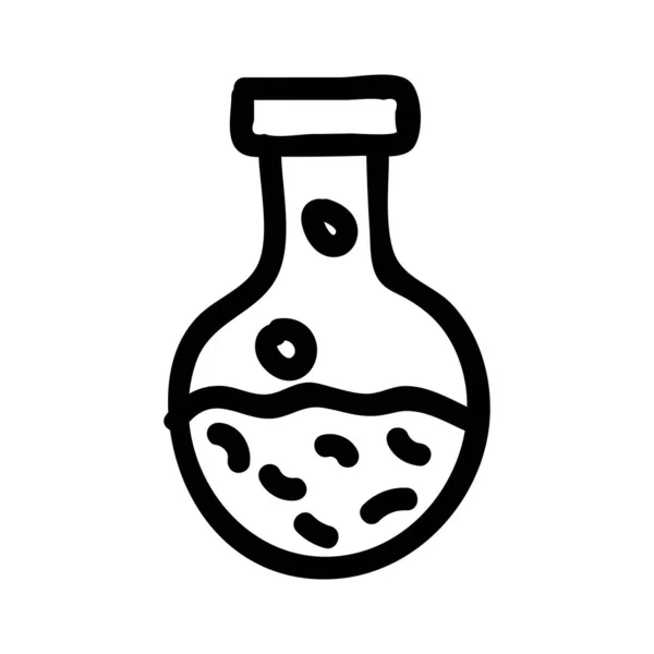 实验室烧瓶平面图标隔离在白色背景 — 图库矢量图片