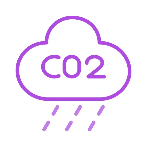 Co2 Rain Weather Vector Illustration — Stock Vector